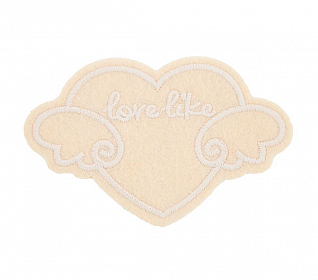 Термоаппликация "love like" Бежевый LA549 85х55мм