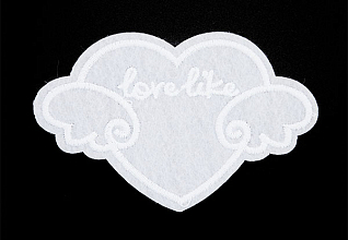 Термоаппликация "love like" Белый LA549 85х55мм